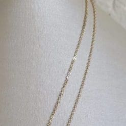 Colar 40cm com Algema em banho de ouro 18k